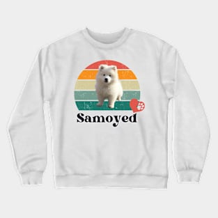 Samoyed retro sunset, perfect for anyone that loves samoyed dogs Crewneck Sweatshirt